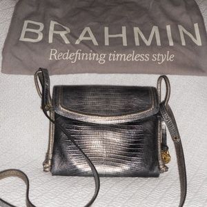Brahmin Pewter Crossbody Bag